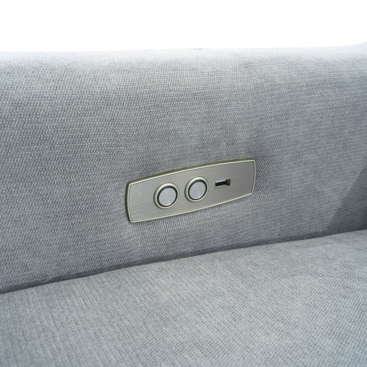 Poltrona reclinabile Tanya Luxury Power Motion con meccanismo girevole, poltrona reclinabile imbottita per soggiorno con supporto lombare