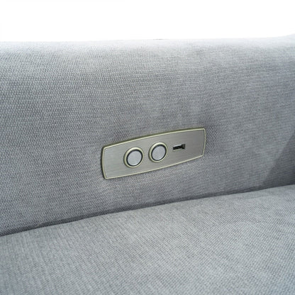 Poltrona reclinabile Tanya Luxury Power Motion con meccanismo girevole, poltrona reclinabile imbottita per soggiorno con supporto lombare