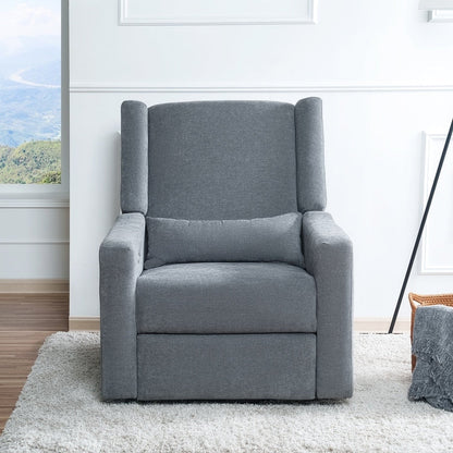 Poltrona reclinabile Tanya Luxury Power Motion con meccanismo girevole, poltrona reclinabile imbottita per soggiorno con supporto lombare