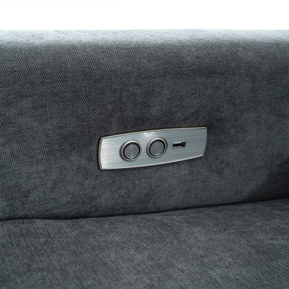 Poltrona reclinabile Tanya Luxury Power Motion con meccanismo girevole, poltrona reclinabile imbottita per soggiorno con supporto lombare