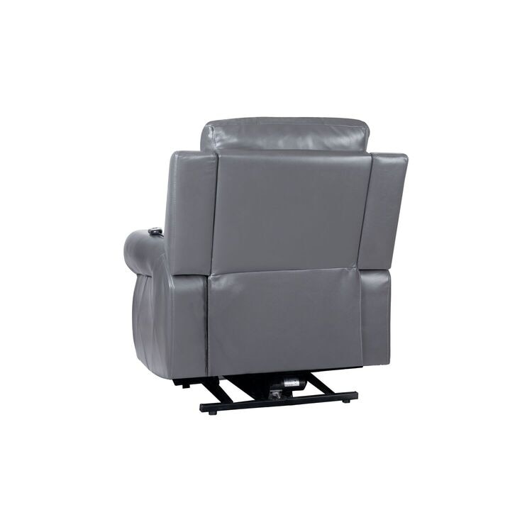 Poltrona reclinabile elettrica Air Leather Premium con poggiapiedi e telecomando