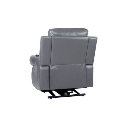 Poltrona reclinabile elettrica Air Leather Premium con poggiapiedi e telecomando