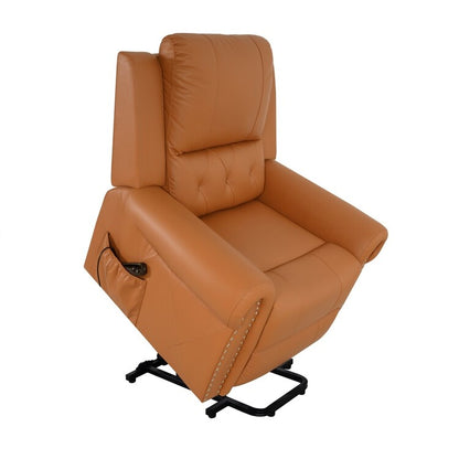 Poltrona reclinabile elettrica Air Leather Premium con poggiapiedi e telecomando