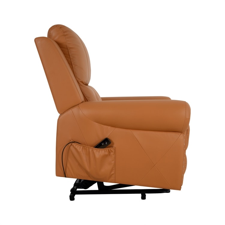 Poltrona reclinabile elettrica Air Leather Premium con poggiapiedi e telecomando