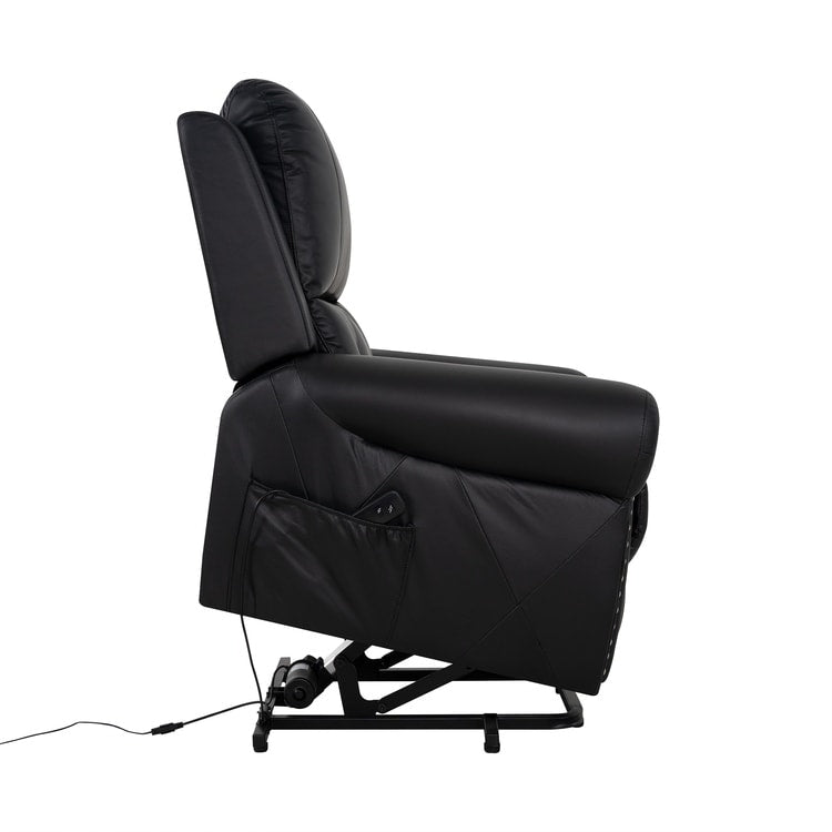 Poltrona reclinabile elettrica Air Leather Premium con poggiapiedi e telecomando