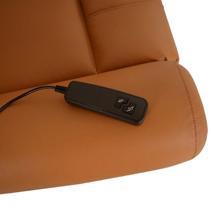 Poltrona reclinabile elettrica Air Leather Premium con poggiapiedi e telecomando