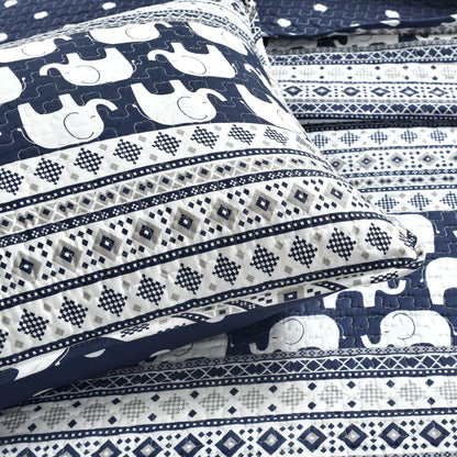 Set trapuntato a righe elefante Ever-Tru di Taylor &amp; Olive, 5 pezzi