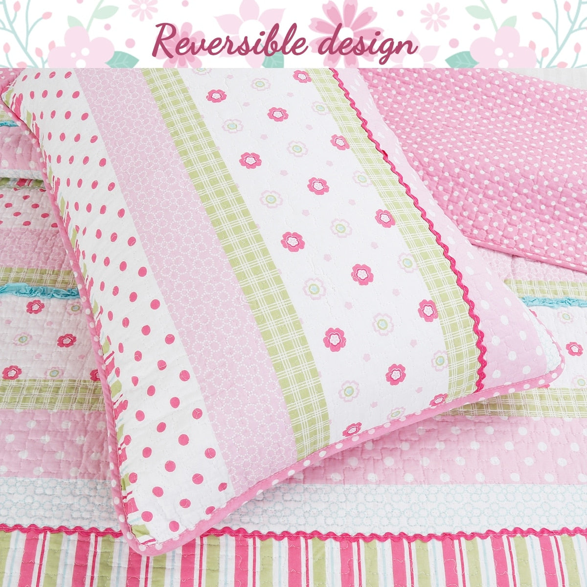 Taylor &amp; Olive Sunfish - Set di biancheria da letto in cotone rosa pastello