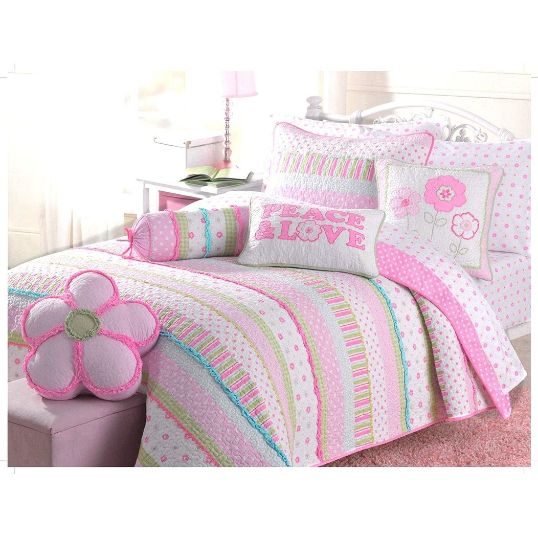 Taylor &amp; Olive Sunfish - Set di biancheria da letto in cotone rosa pastello