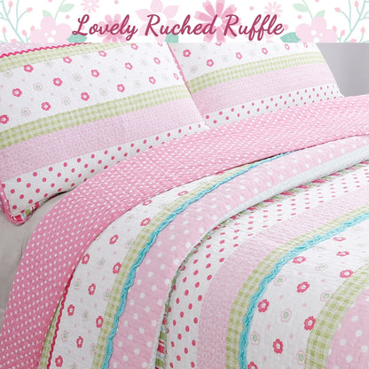 Taylor &amp; Olive Sunfish - Set di biancheria da letto in cotone rosa pastello