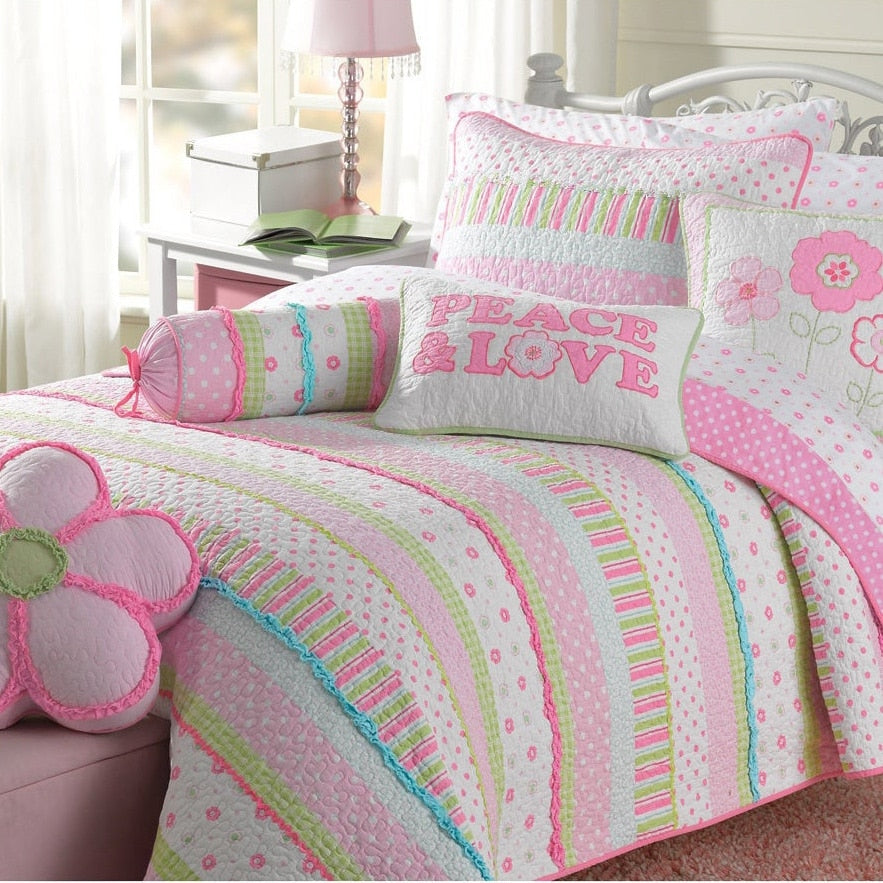 Taylor &amp; Olive Sunfish - Set di biancheria da letto in cotone rosa pastello