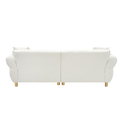 Divano imbottito Teddy a 3 posti con cuscini coordinati