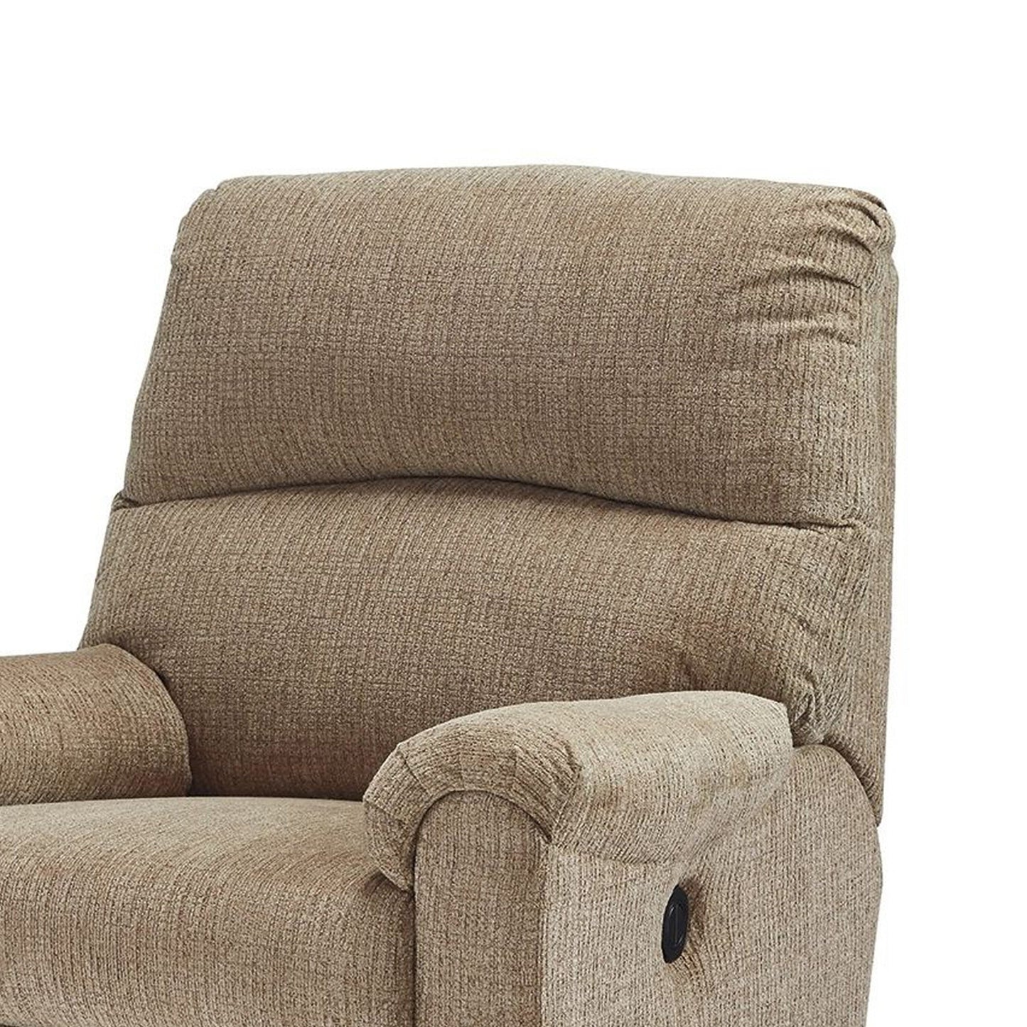 Poltrona reclinabile elettrica Teer, ciniglia marrone moka, imbottitura extra morbida