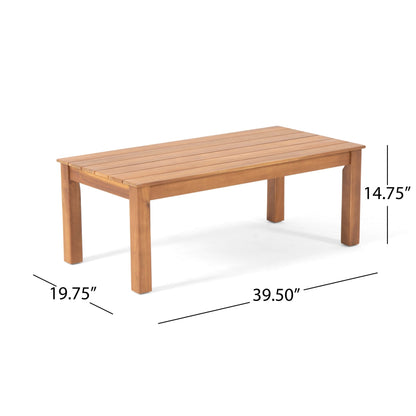 Set di divani e tavolini da esterno in legno di acacia Temecula con cuscini di Christopher Knight Home