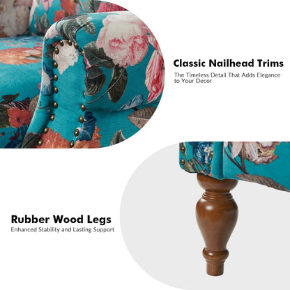 Poltrona reclinabile manuale Terri Classic Cutaway Arms con borchie per soggiorno, set da 2 di HULALA HOME