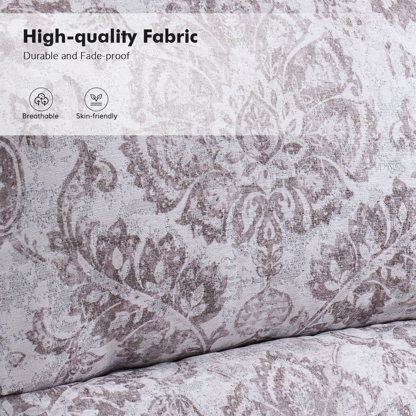 Poltrona reclinabile manuale Terri Classic Cutaway Arms con borchie per soggiorno, set da 2 di HULALA HOME