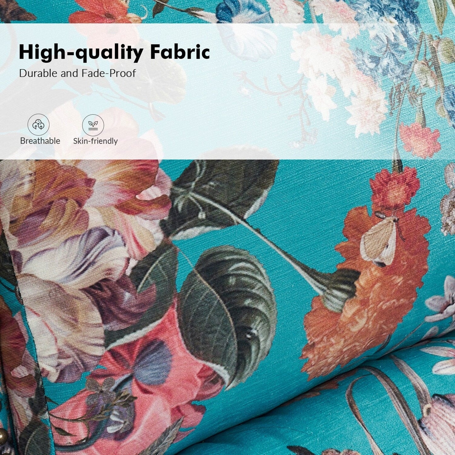 Poltrona reclinabile manuale Terri Classic Cutaway Arms con borchie per soggiorno di HULALA HOME