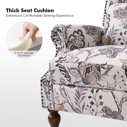 Poltrona reclinabile manuale Terri Classic Cutaway Arms con borchie per soggiorno di HULALA HOME