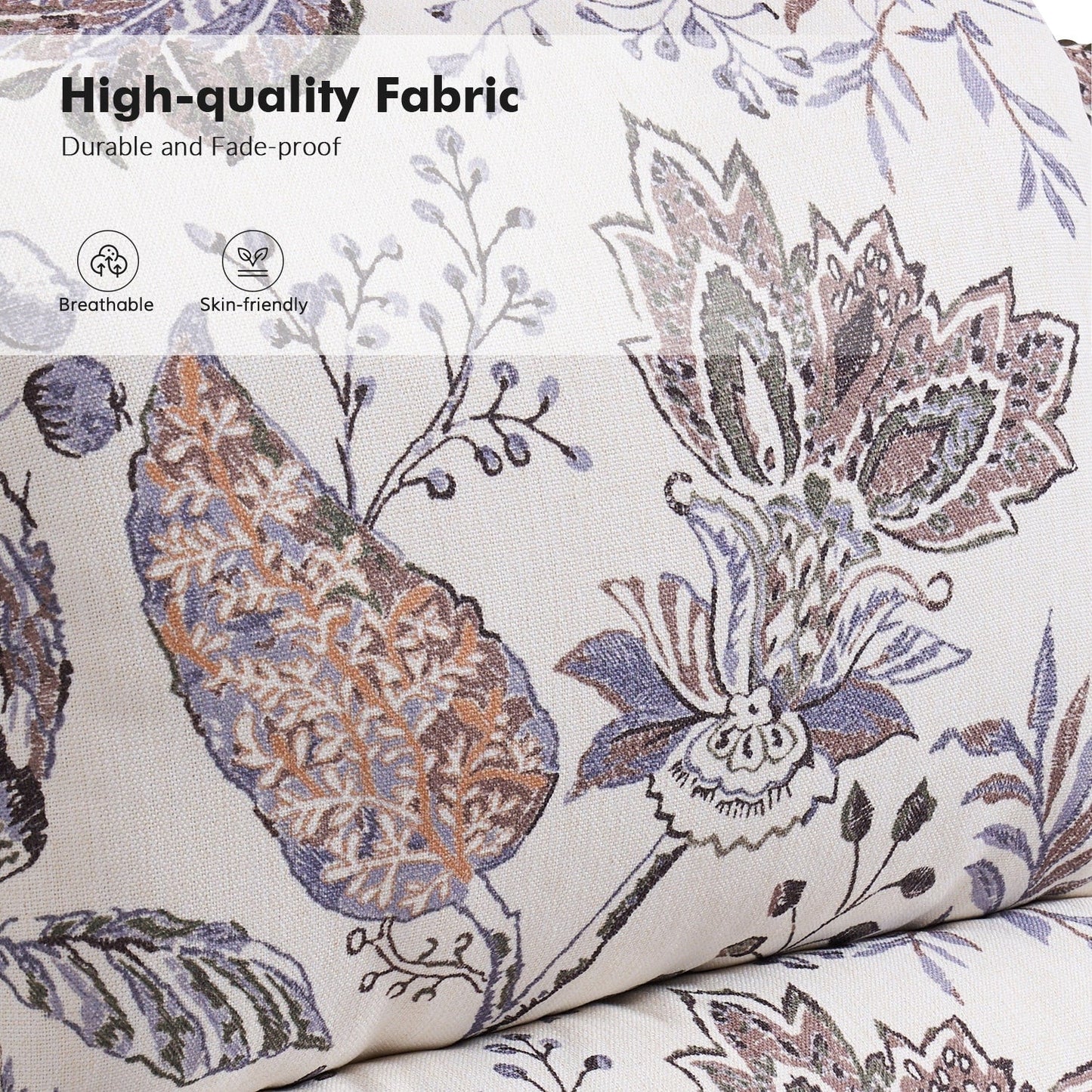 Poltrona reclinabile manuale Terri Classic Cutaway Arms con borchie per soggiorno di HULALA HOME