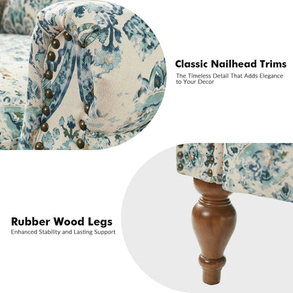 Poltrona reclinabile manuale Terri Classic Cutaway Arms con borchie per soggiorno di HULALA HOME