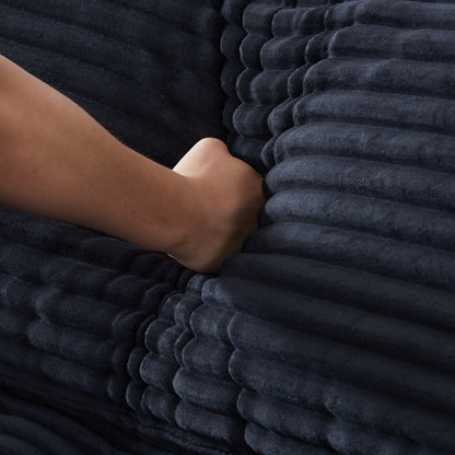 Divano in velluto a coste da 112 pollici, con due cuscini e quattro schienali