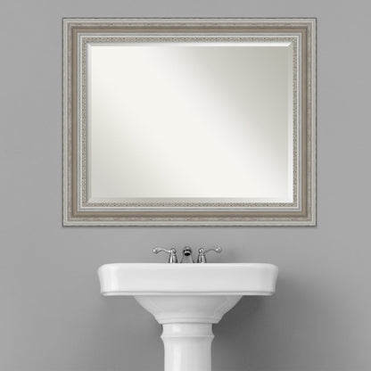 Specchio da parete per bagno bisellato - Cornice argento Parlor