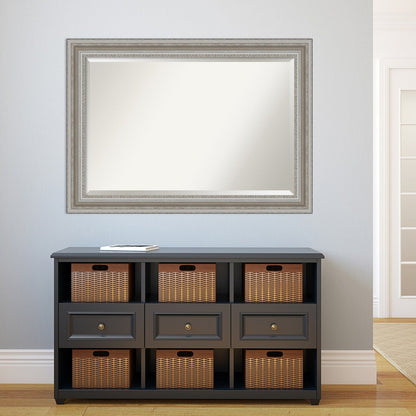 Specchio da parete per bagno bisellato - Cornice argento Parlor