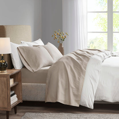 Set di lenzuola con tasche profonde in microfibra spazzolata di lusso Madison Park