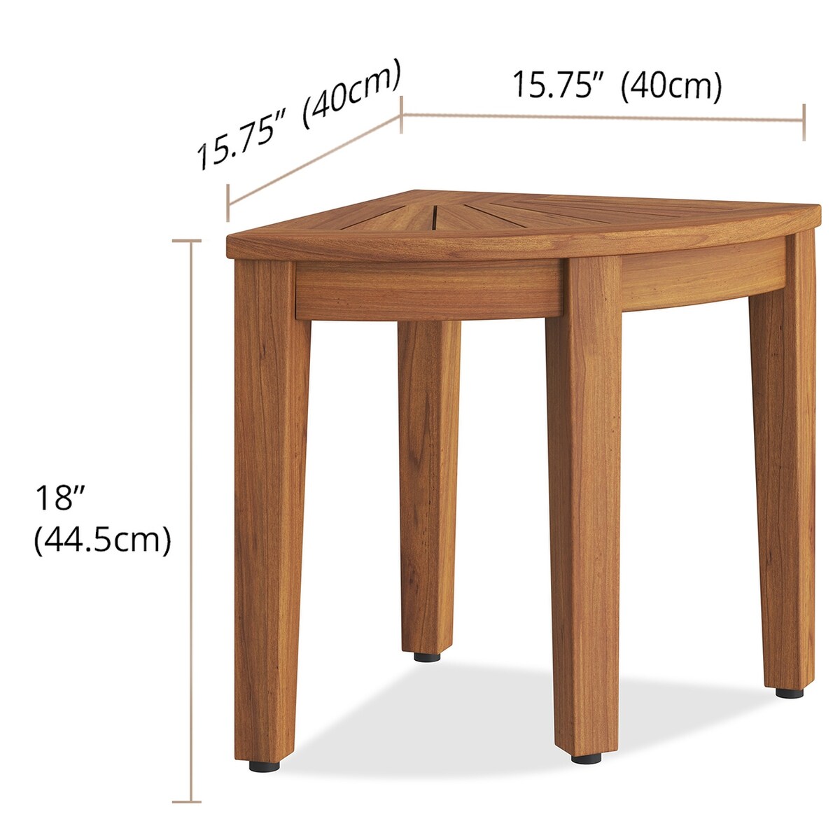 Panca angolare per doccia in teak originale Kai