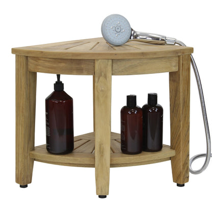 Panca angolare per doccia in teak originale Kai