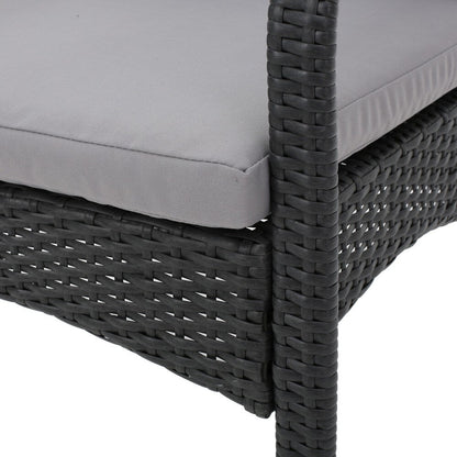 Set da pranzo in vimini da 5 pezzi Theodore Outdoor con cuscino di Christopher Knight Home