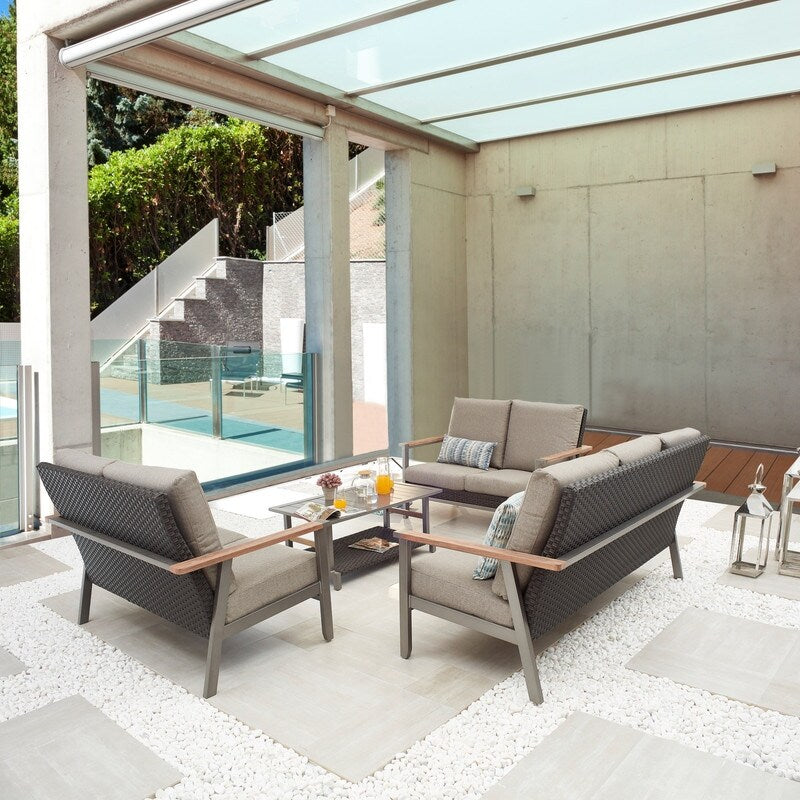 Set da conversazione per esterni con trasferimento termico da 4 pezzi