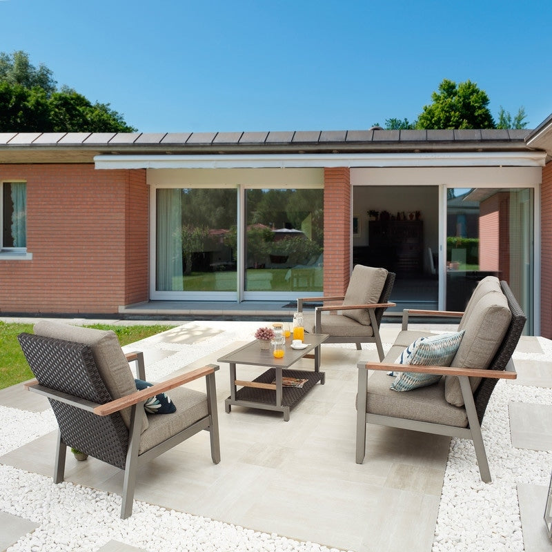 Set da conversazione per esterni con trasferimento termico da 4 pezzi