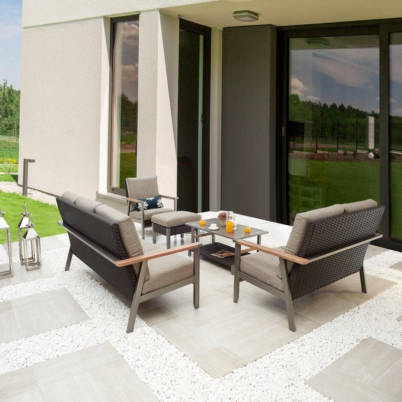 Patio Festival - Set da conversazione all'aperto da 5 pezzi con trasferimento termico