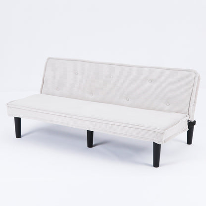 Questo divano letto in velluto a coste da 66 pollici può adattarsi in modo flessibile al soggiorno, all'appartamento e alla camera da letto