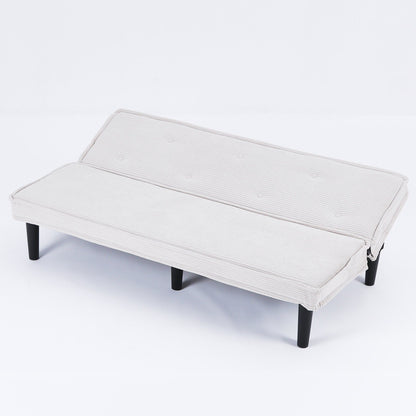 Questo divano letto in velluto a coste da 66 pollici può adattarsi in modo flessibile al soggiorno, all'appartamento e alla camera da letto