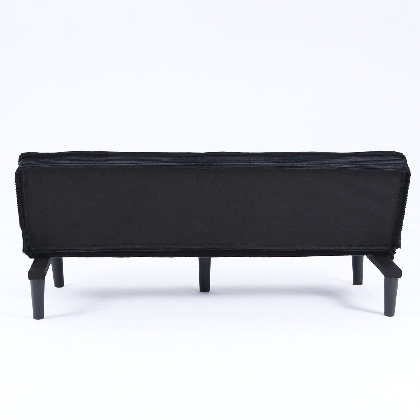 Questo divano letto in velluto a coste da 66 pollici può passare da una forma all'altra in modo confortevole