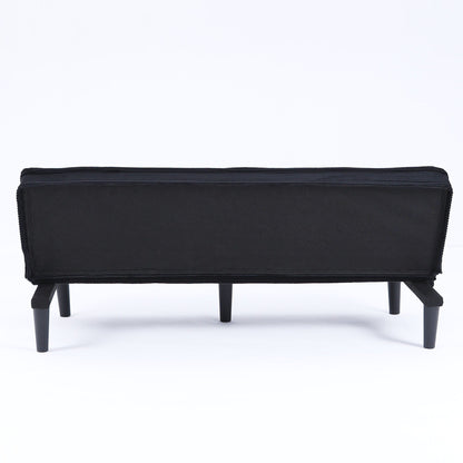 Questo divano letto in velluto a coste da 66 pollici può passare da una forma all'altra in modo confortevole