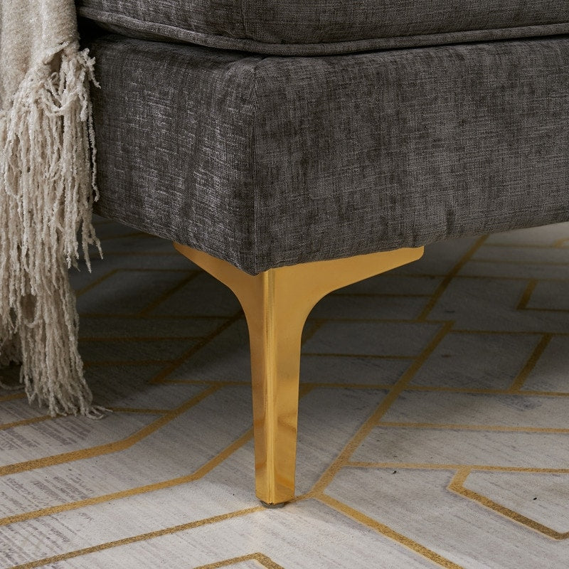 Divano modulare da interno a tre posti, semplice ed elegante