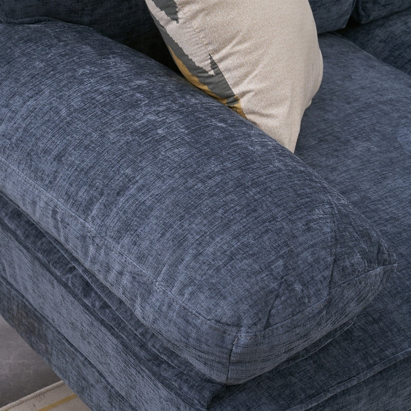 Divano modulare da interno a tre posti, semplice ed elegante