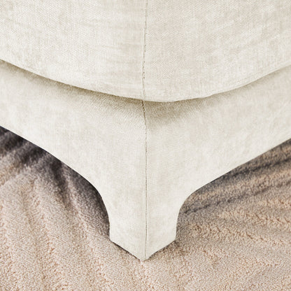 Divano a tre posti con 2 pouf mobili