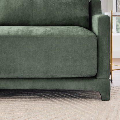 Divano a tre posti con 2 pouf mobili