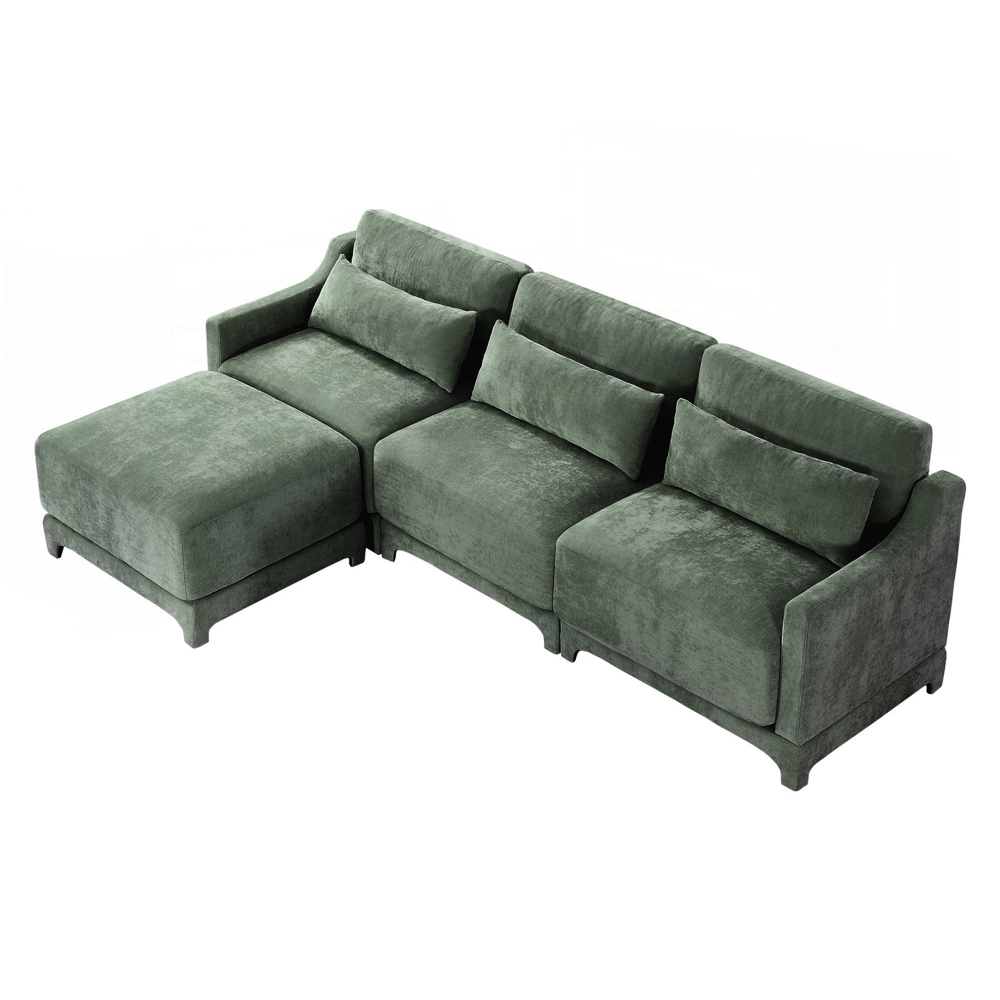 Divano a tre posti in ciniglia