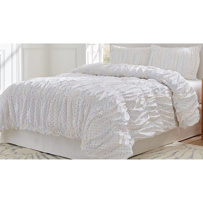 Set copripiumino in cotone con volant Lullaby Bedding Tiny Hearts