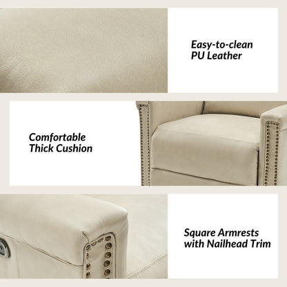 Set di 2 poltrone reclinabili elettriche girevoli e a dondolo tradizionali Tobias di HULALA HOME