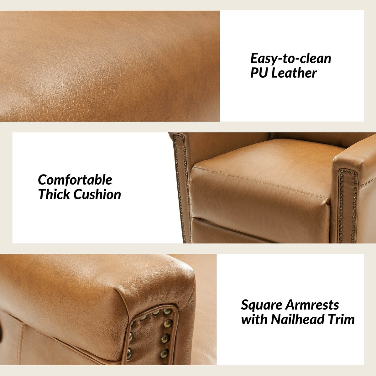 Set di 2 poltrone reclinabili elettriche girevoli e a dondolo tradizionali Tobias di HULALA HOME