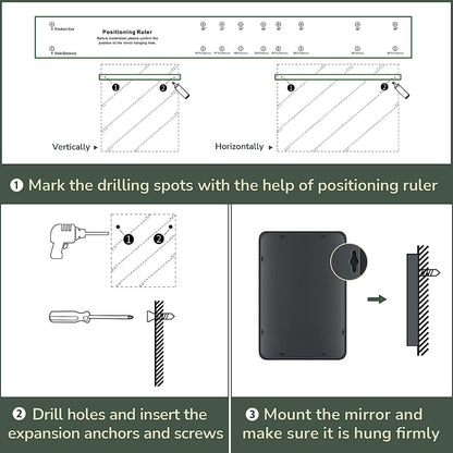 Specchio da parete per bagno moderno con struttura in metallo TokeShimi