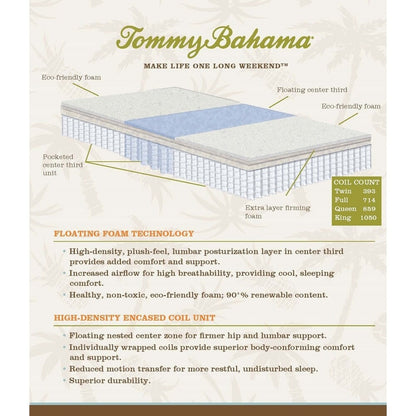 Materasso Tommy Bahama Belmar da 13 pollici con cuscino rigido