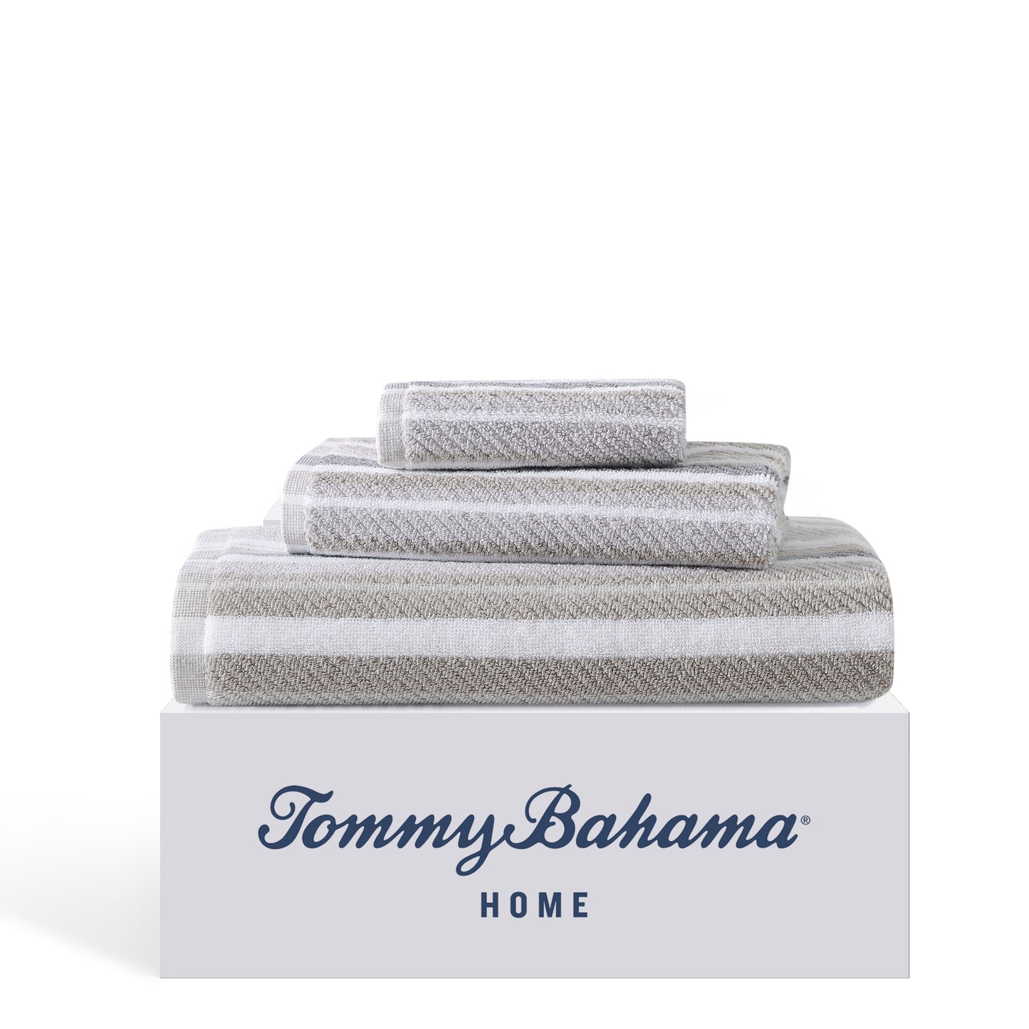 Set di asciugamani in spugna di cotone a righe Tommy Bahama Ocean Bay, 3 pezzi