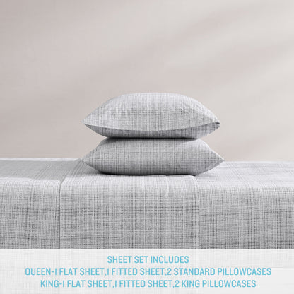 Set di lenzuola stampate in percalle di cotone lavato Tommy Bahama